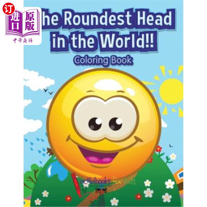 海外直订The Roundest Head in the World!! Coloring Book 世界上最圆的头!!彩色书
