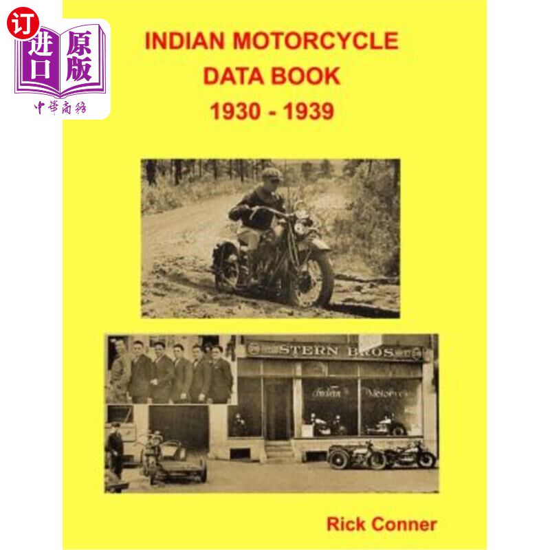 海外直订Indian Motorcycle Data Book 1930 - 1939 印度摩托车数据手册1930-1939