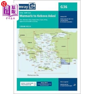 海外直订Imray Chart G36 Turkey - South Coast Imray海图G36土耳其-南海岸