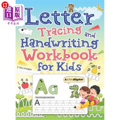 海外直订Letter Tracing and Handwriting Workbook for Kids 儿童字母描摹和书写练习册