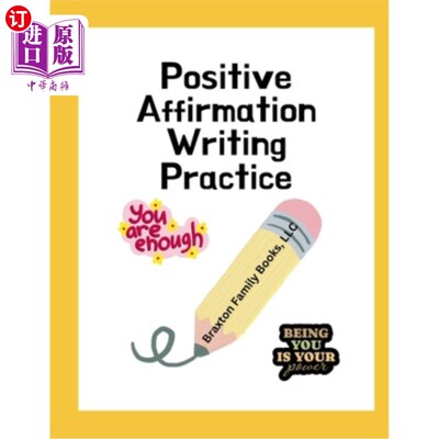 海外直订Positive Affirmation Writing Practice 积极肯定写作练习