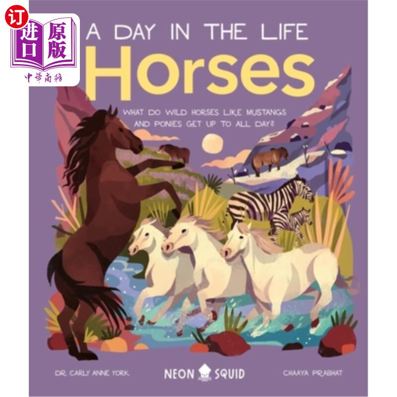 海外直订Horses (a Day in the Life): What Do Wild Horses Like Mustangs and Ponies Get Up  马(生活中的一天):野马和小