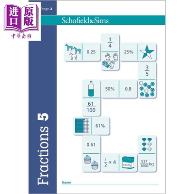 Fractions Decimals & Percentages 5 英国Schofield小学教辅 分数小数和百分比 5年级 英文原版幼小数学学习教辅【中商原版?