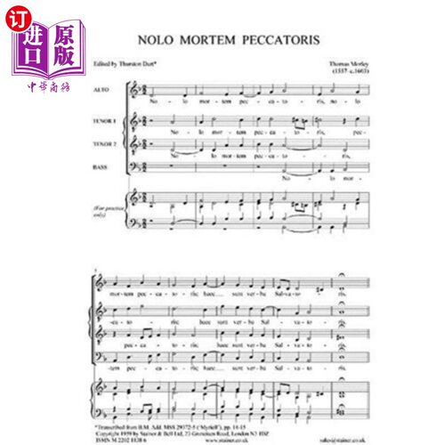 海外直订Nolo mortem peccatoris 别卡托里斯号