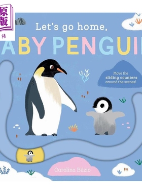 滑块轨道书 回家吧 企鹅宝宝 Let's Go Home Baby Penguin 英文原版 幼儿纸板书绘本 亲子游戏玩具书 进口童书【中商原版】