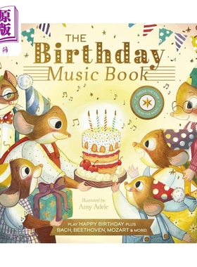 预售 发声书 生日的歌声 Amy Adele The Birthday Music Book 英文原版 儿童活动与玩具书 绘本故事 精装精品绘本 进口【中商原版?