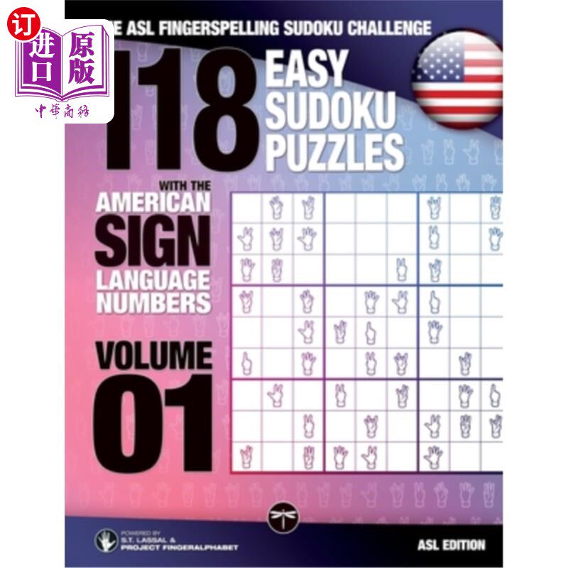 海外直订118 Easy Sudoku Puzzles With the American Sign Language Numbers: The ASL Fingers 118个简单的数独游戏与美国