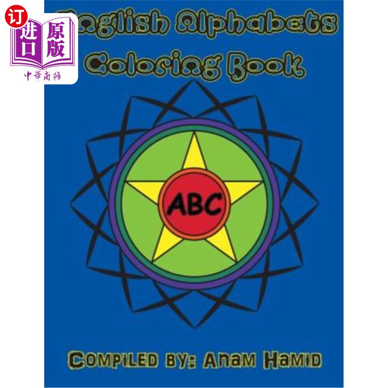海外直订English Alphabets Coloring Book 英文字母填色书