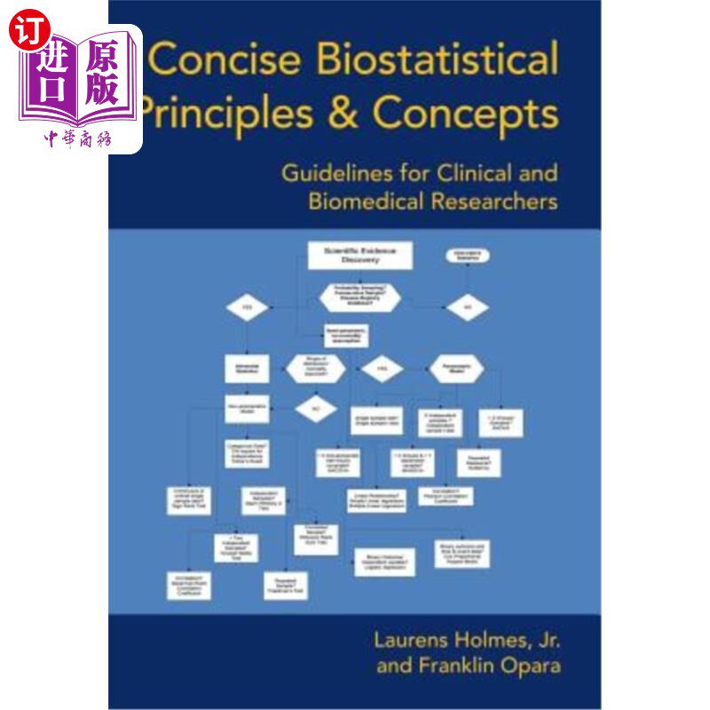 海外直订Concise Biostatistical Principles & Concepts: Guidelines for Clinical and Biomed 简明生物统计学原理和概念：