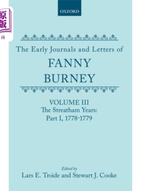 海外直订Early Journals and Letters of Fanny Burney: Volu...