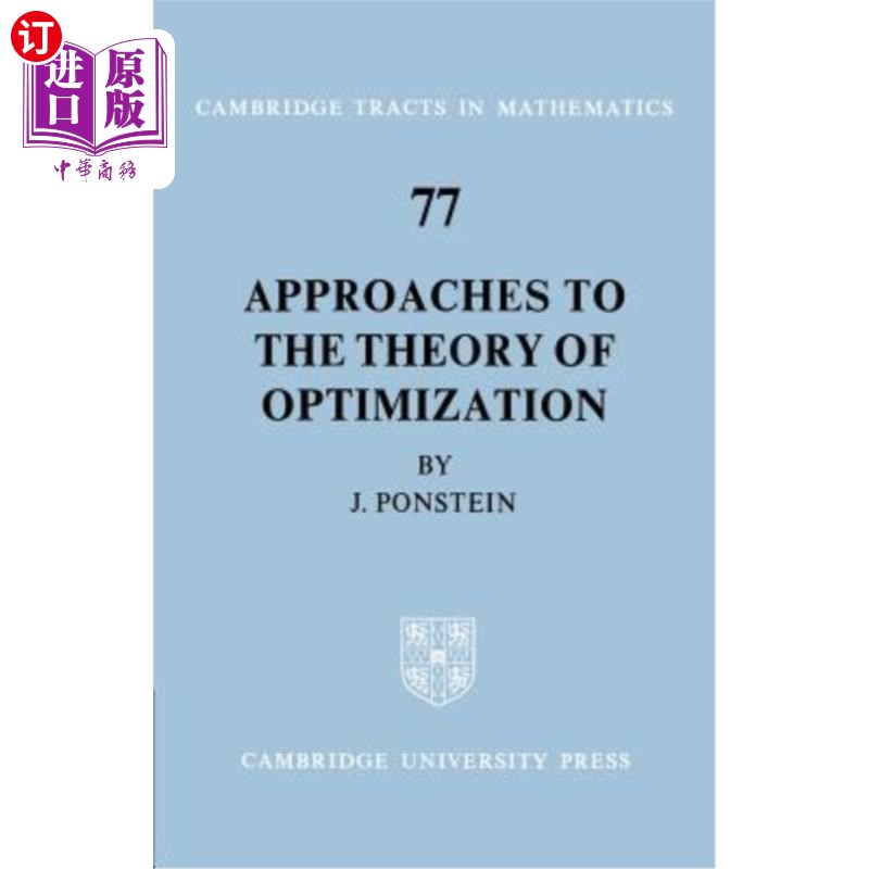 海外直订Approaches to the Theory of Optimization 最优化理论研究方法