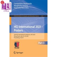 海外直订Hci International 2021 - Posters: 23rd Hci International Conference, Hcii 2021,  Hci国际2021 -海报:第