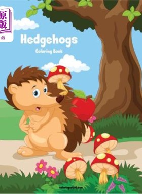 海外直订Hedgehogs Coloring Book 1 刺猬着色书1