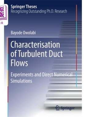 海外直订Characterisation of Turbulent Duct Flows: Experiments and Direct Numerical Simul 湍流管道流动特征:实验和直