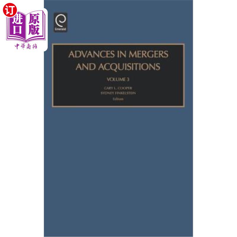 海外直订Advances in Mergers and Acquisitions 并购的进展
