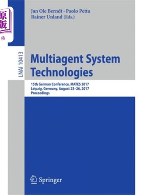 海外直订Multiagent System Technologies 多智能体系统技术
