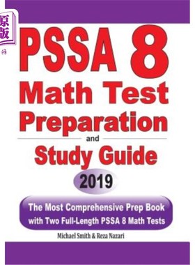 海外直订PSSA 8 Math Test Preparation and Study Guide: The Most Comprehensive Prep Book w PSSA 8数学考试