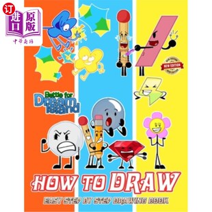 海外直订How To Draw Battle's for Dream Island and Coloring Book: Deluxe Edition Learn to 如何绘制战斗的梦想岛和着色
