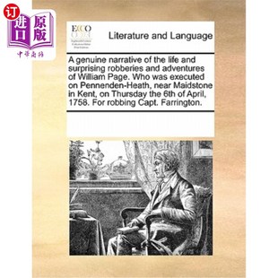 海外直订A Genuine Narrative of the Life and Surprising Robberies and Adventures of Willi 《威廉·佩奇的真实生活和意