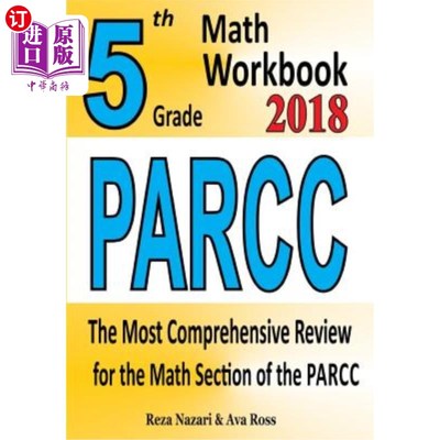 海外直订5th Grade PARCC Math Workbook 2018: The Most Comprehensive Review for the Math S
