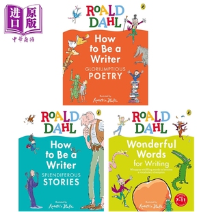 词汇 中商原版 英文原版 3册套装 奇妙 儿童参考资料 故事 精彩 Dahl 罗尔德达尔如何成为一名作家 光荣 Roald 诗歌