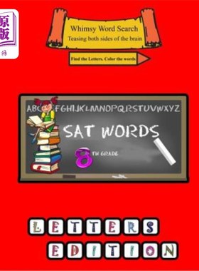 海外直订Whimsy Word Search, SAT Vocabulary - 8th grade 反复无常的词汇搜索，SAT词汇-8年级