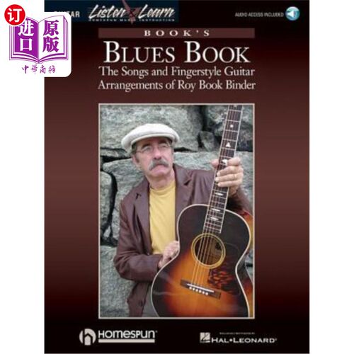 海外直订Book's Blues Book: The Songs & Fingerstyle Guitar Arrangements of Roy Book Binde Book's Blu