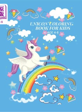 海外直订Unicon Coloring Book for Kids Age 4-8: Unicon Coloring Book for Kids Ages 4-8 (C 4-8岁儿童用联通彩
