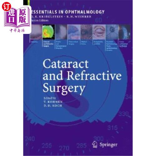 海外直订医药图书Cataract and Refractive Surgery 白内障和屈光手术