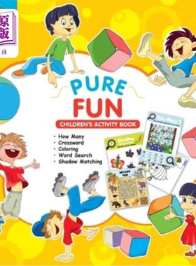 海外直订Pure Fun Children's Activity Book: Assortment of Fun Kids Activities for Boys an 纯趣味儿童活动书：4到8岁男