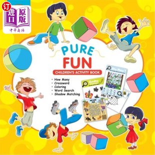 纯趣味儿童活动书：4到8岁男 Kids Fun Children Activities Book Activity Boys 海外直订Pure Assortment for