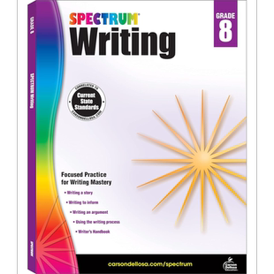 光谱练习册 写作系列 8年级 Carson Dellosa Spectrum Writing Grade 8 美国CarsonDellosa 英文原版进口中学教辅【中商原版?