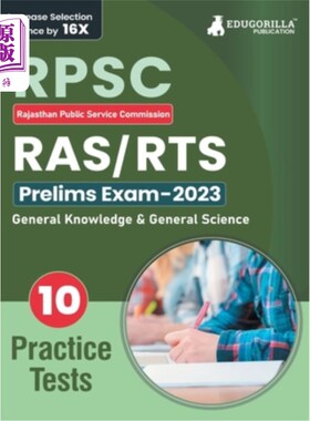 海外直订RPSC RAS/RTS - Prelims Exam Prep Book (English Edition) 2023 Rajasthan Public Se RPSC RAS/R