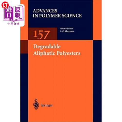 海外直订Degradable Aliphatic Polyesters 可降解脂肪族聚酯