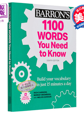 预售 1100 Words You Need to Know + Online Practice 巴朗你需要知道的1100个单词+在线练习【中商原版】