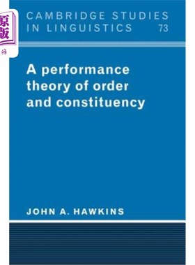 海外直订A Performance Theory of Order and Constituency 秩序与选民的表现理论