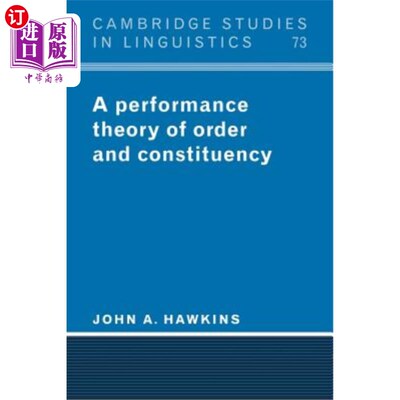 海外直订A Performance Theory of Order and Constituency 秩序与选民的表现理论