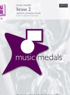 海外直订Music Medals Brass 2 Options Practice Book 音乐奖牌铜管2选项练习书