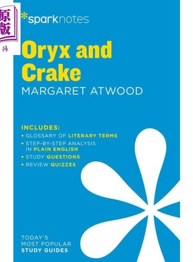 现货 Sparknotes文学指南 末世男女 英文原版 Oryx and Crake  Sparknotes Literature Guide Margaret Eleanor 【中商原版】