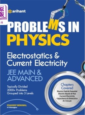 海外直订Problems In Physics Electrostatics & Current Electricity JEE Mains & Advanced 物理静电与电流电JEE电源及高级