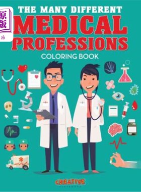 海外直订The Many Different Medical Professions Coloring Book 许多不同的医学专业的彩色书