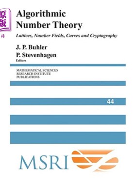 海外直订Algorithmic Number Theory: Lattices, Number Fields, Curves and Cryptography 算法数论：格、数域、曲线和密码