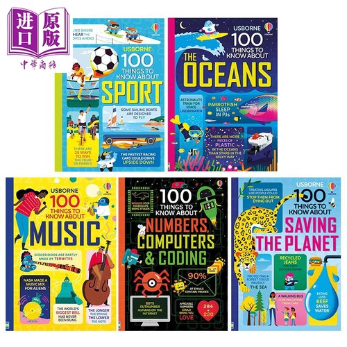 英文原版 100大发现系列科普读物合集 100 Things to Know About Music Sport Saving the Planet the Oceans Earth【中商原版】