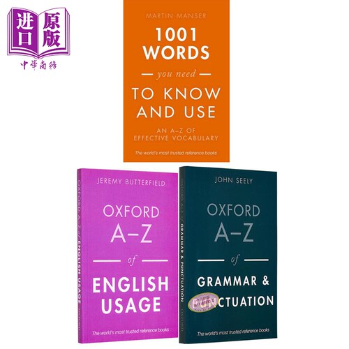 牛津英语A-Z系列工具书 Oxford A-Z of Grammar and Punctuation English Usage 1001 Words You Need To Know【中商原版】