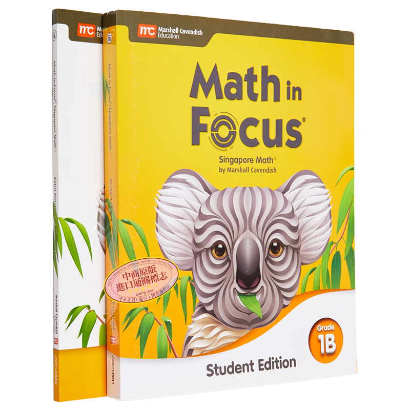 Math in Focus Grade 1B 焦点数学 一年级下册套装 学生书+课外练习作业本 英文原版 美国HMH教材小学新加坡数学【中商原版】