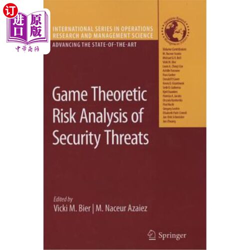 海外直订Game Theoretic Risk Analysis of Security Threats 安全威胁的博弈风险分析