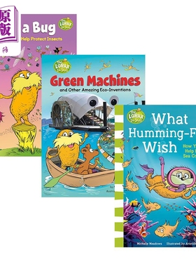 Dr Seusss The Lorax Books 英文原版苏斯博士非小说类儿童生态知识科普图书3册What Humming Fish Wish Hug a Bug【中商原版