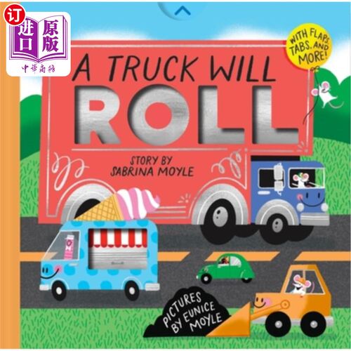 海外直订A Truck Will Roll (a Hello!lucky Hands-On Book): An Interactive Board Book 卡车会滚动(你好！幸运的动手书)：