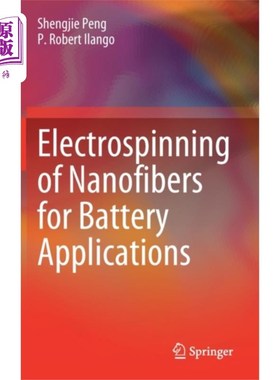 海外直订Electrospinning of Nanofibers for Battery Applic... 静电纺丝纳米纤维在电池中的应用