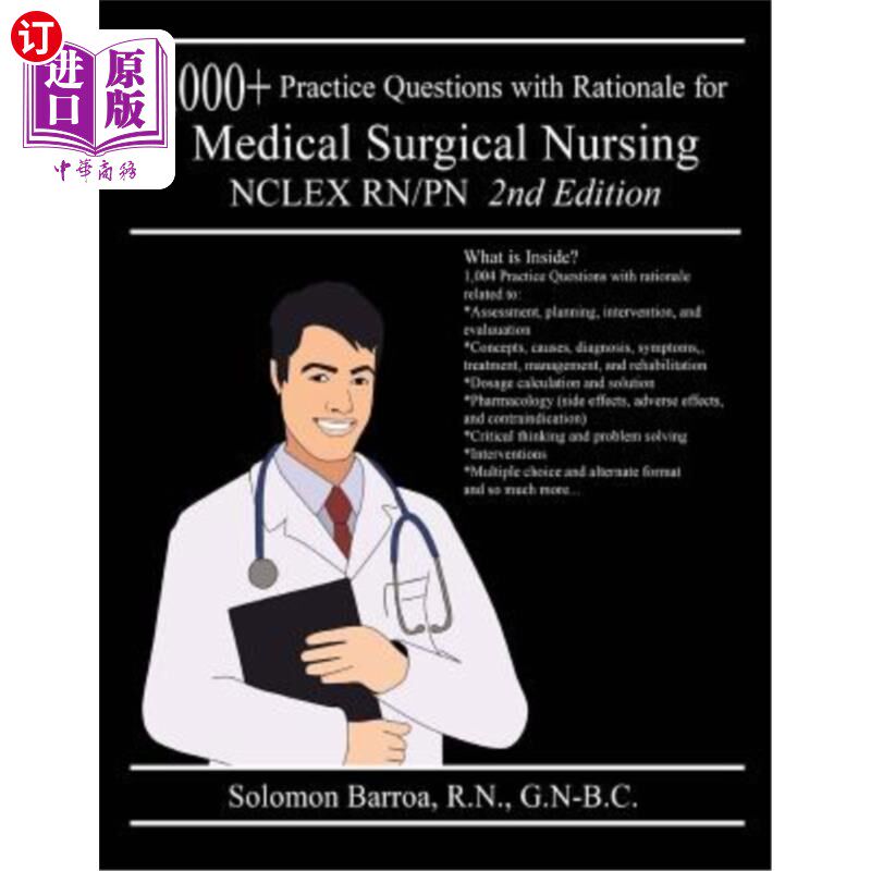 海外直订医药图书1,000+ Practice Questions with Rationale for Medical Surgical Nursing NCLEX RN/P 医疗外科护理